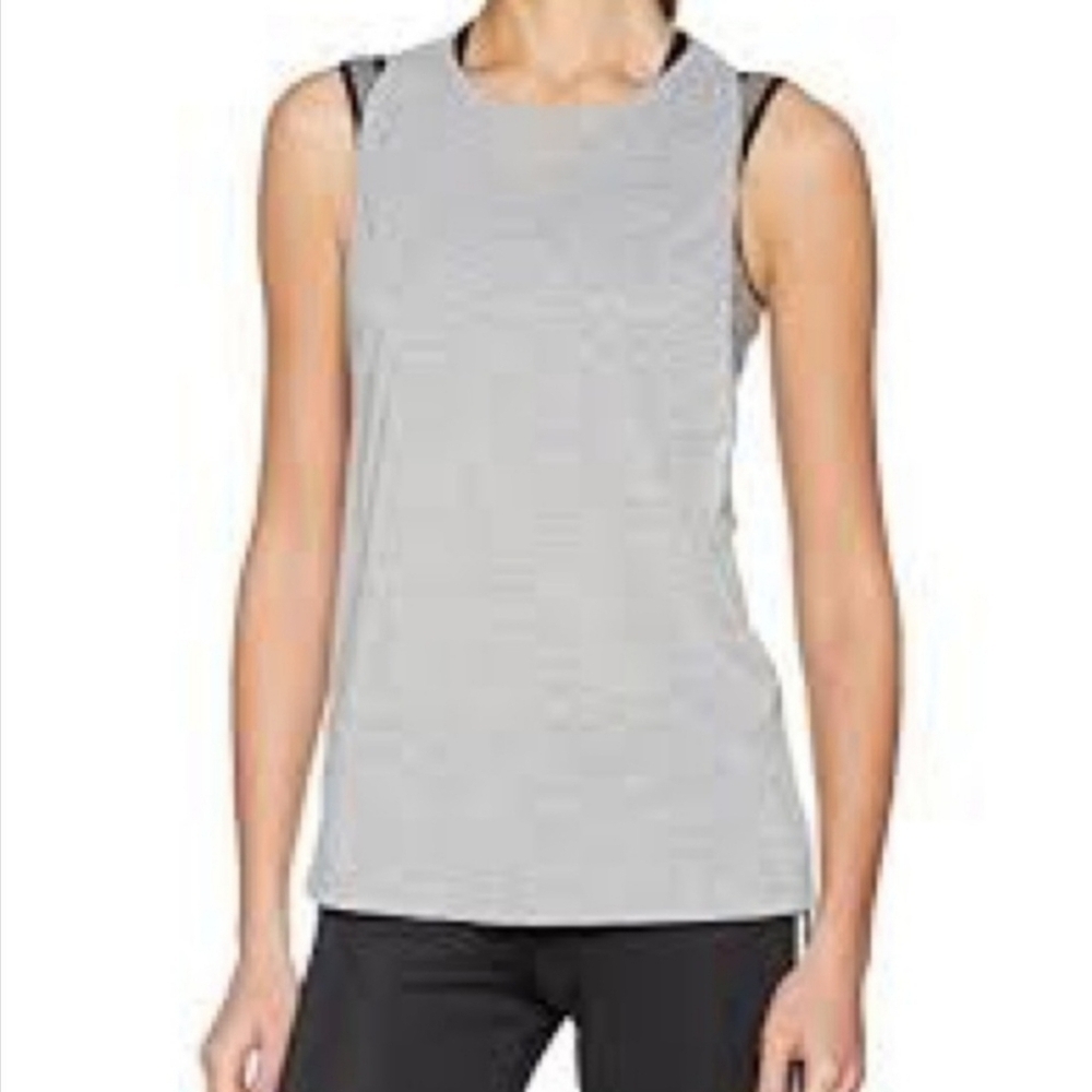 ADIDAS PERFORMER TANK TOP Grey Women's Medium M Racerback Climalite Athletic EUC